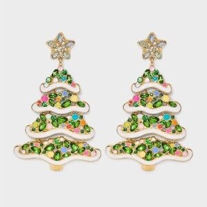 Sugarfix by Baublebar Pining For You Christmas Tree Earrings NEW